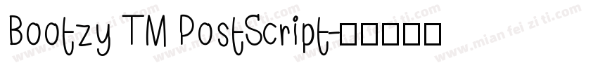 Bootzy TM PostScript字体转换